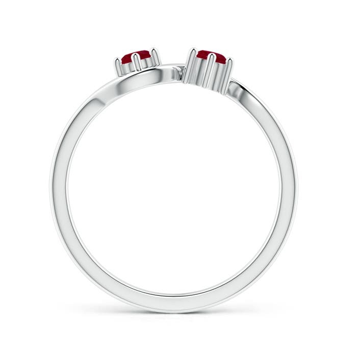 AA - Ruby / 0.36 CT / 14 KT White Gold