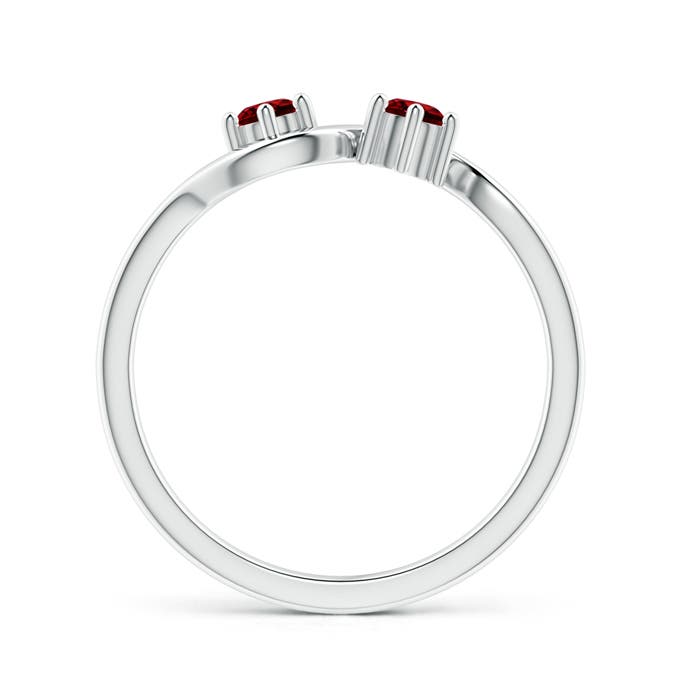 AAAA - Ruby / 0.36 CT / 14 KT White Gold