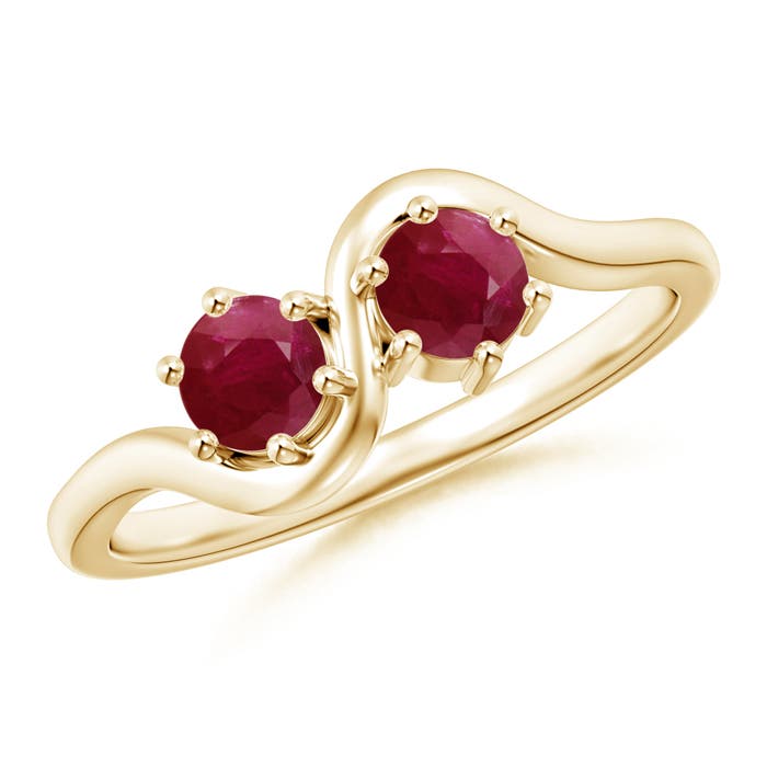 A - Ruby / 0.7 CT / 14 KT Yellow Gold