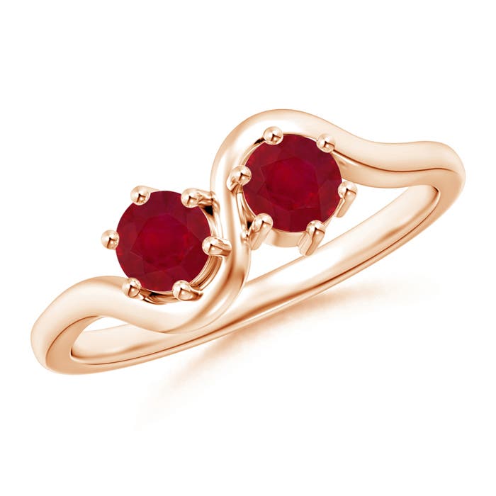 AA - Ruby / 0.7 CT / 14 KT Rose Gold