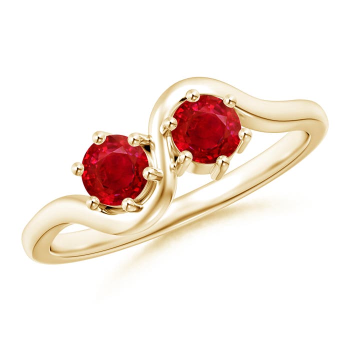 AAA - Ruby / 0.7 CT / 14 KT Yellow Gold