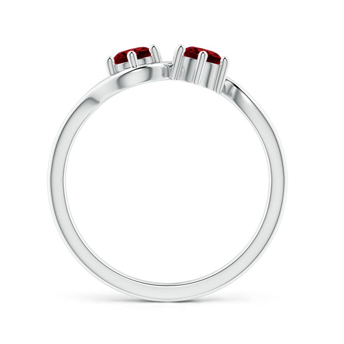 AAAA - Ruby / 0.7 CT / 14 KT White Gold