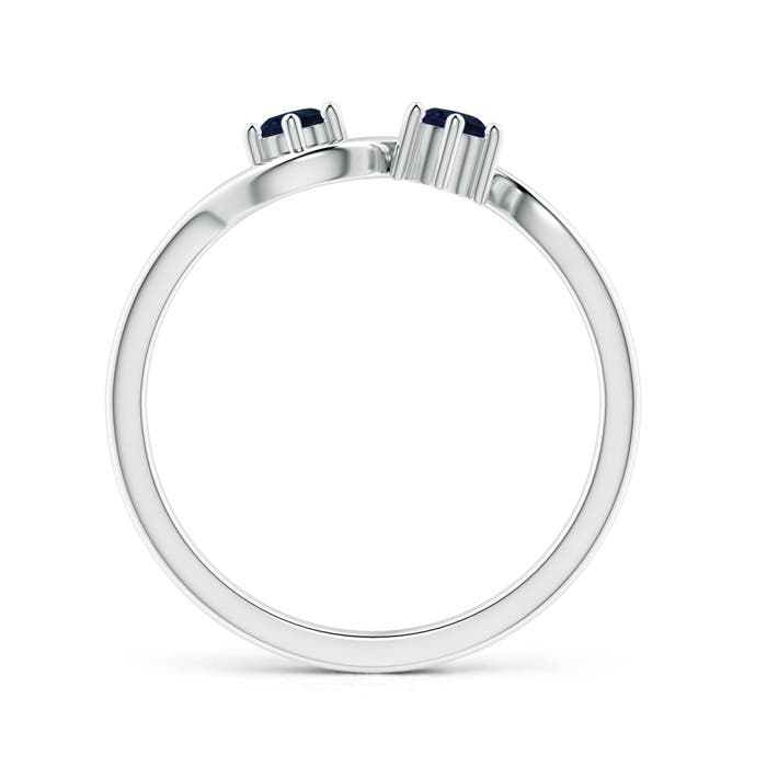 A - Blue Sapphire / 0.32 CT / 14 KT White Gold