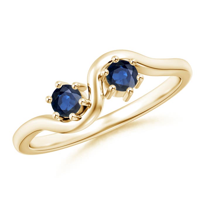 AA - Blue Sapphire / 0.32 CT / 14 KT Yellow Gold