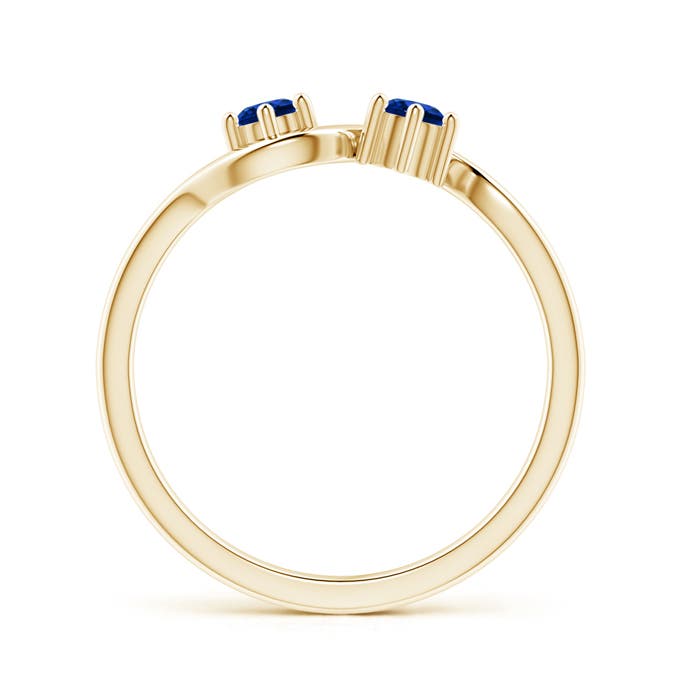 AAAA - Blue Sapphire / 0.32 CT / 14 KT Yellow Gold