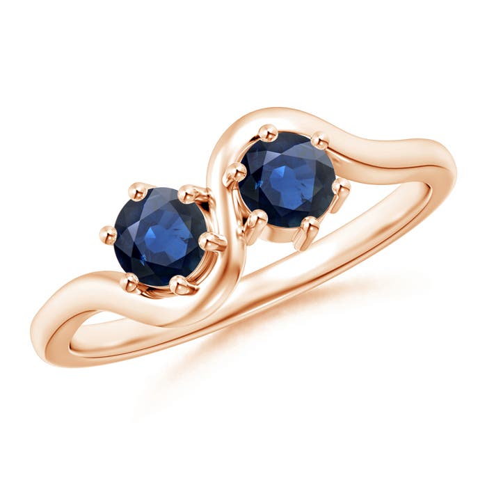 AA - Blue Sapphire / 0.68 CT / 14 KT Rose Gold