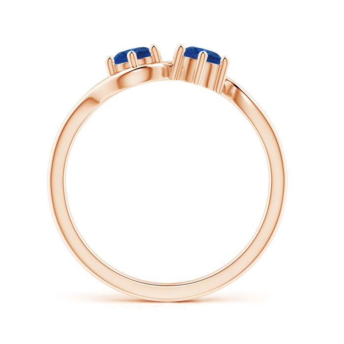 AAA - Blue Sapphire / 0.68 CT / 14 KT Rose Gold