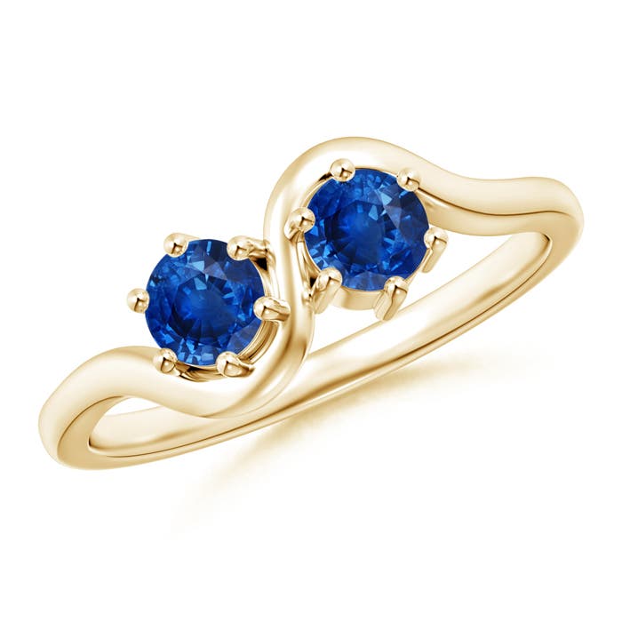 AAA - Blue Sapphire / 0.68 CT / 14 KT Yellow Gold