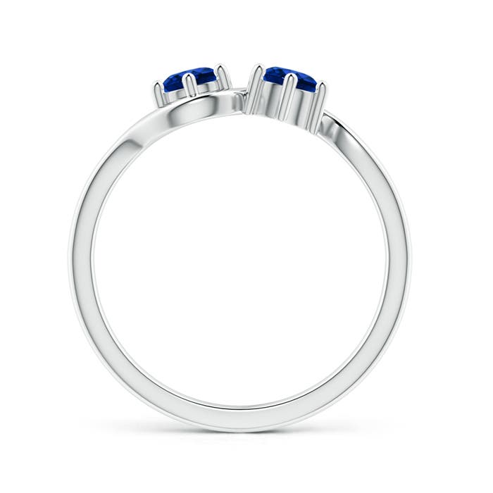 AAAA - Blue Sapphire / 0.68 CT / 14 KT White Gold