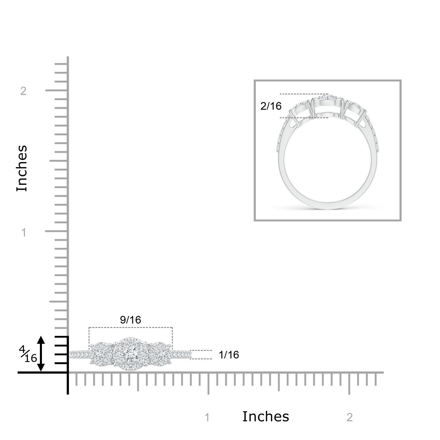 G, VS2 / 0.37 CT / 14 KT White Gold