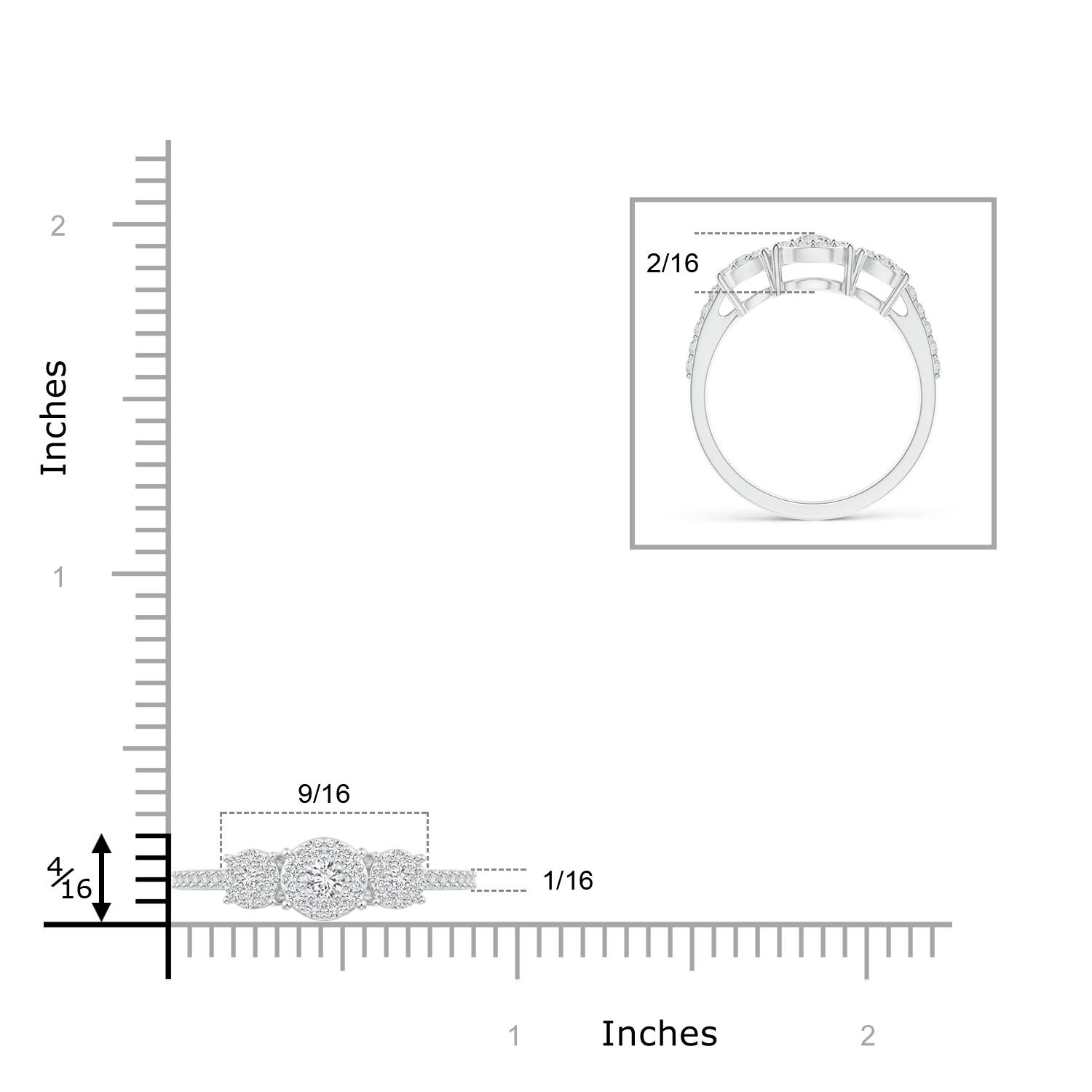 H, SI2 / 0.37 CT / 14 KT White Gold