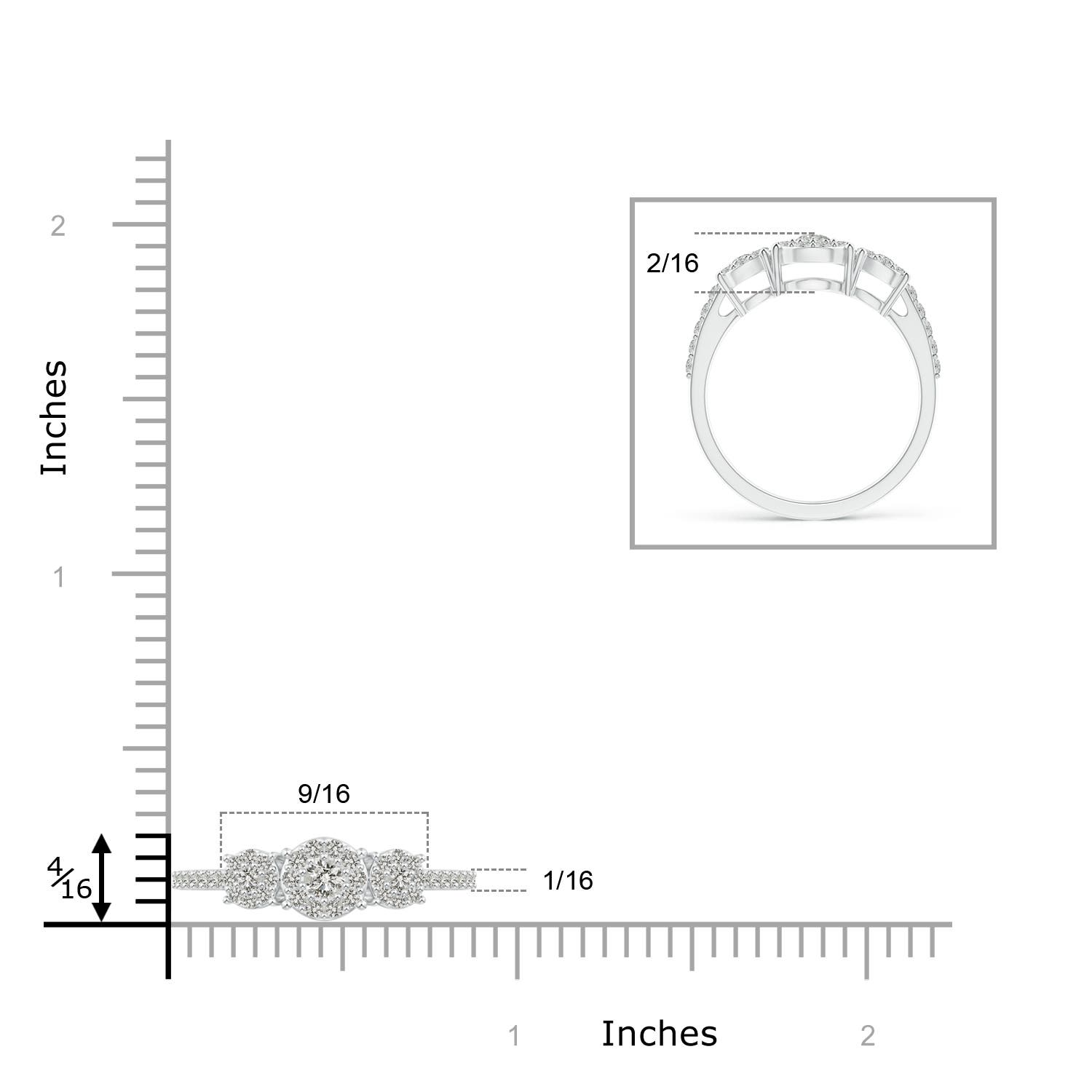 K, I3 / 0.37 CT / 14 KT White Gold