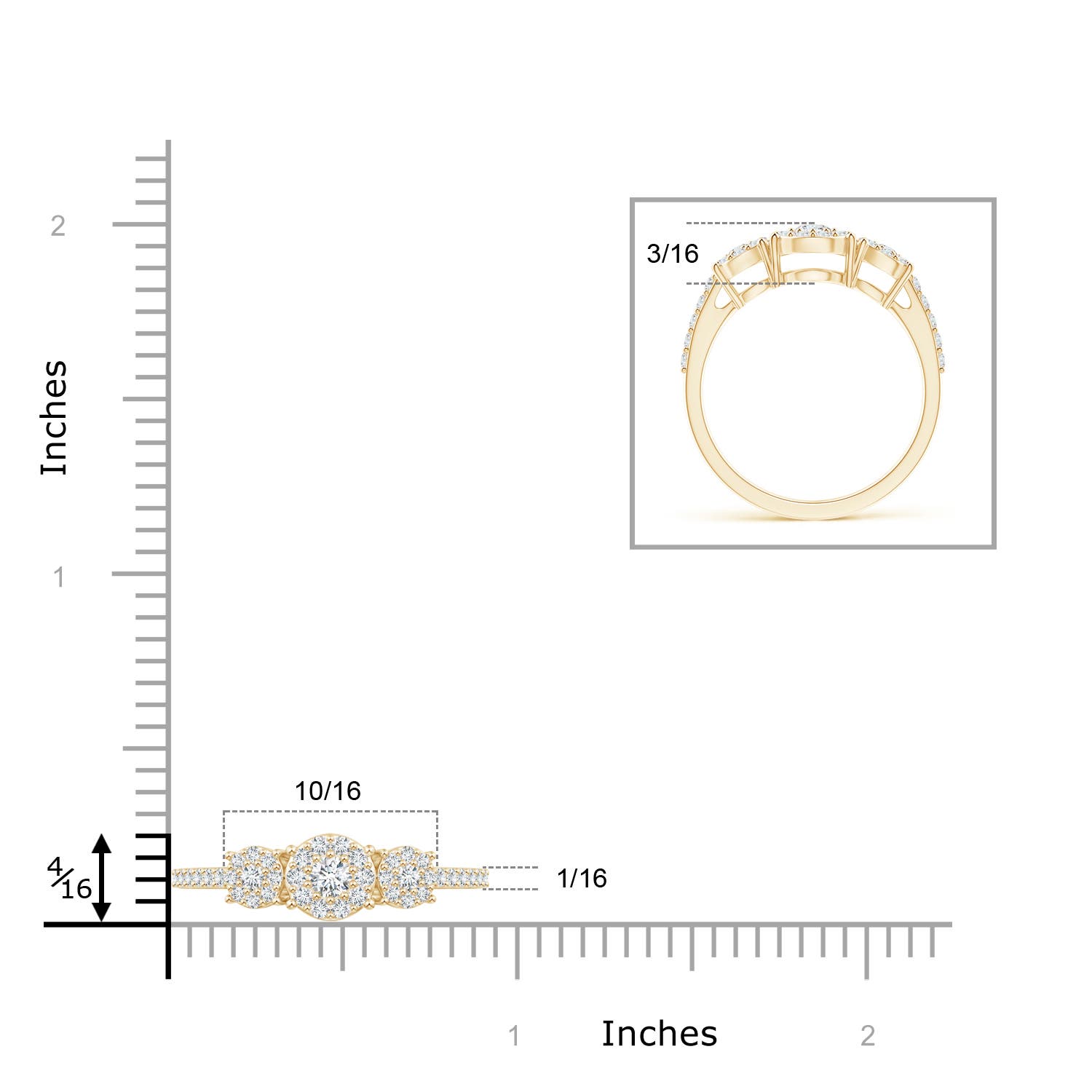 G, VS2 / 0.61 CT / 14 KT Yellow Gold