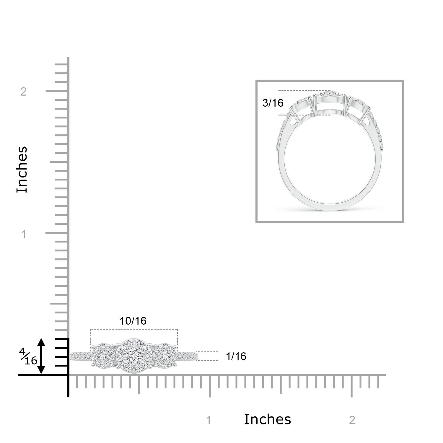 H, SI2 / 0.61 CT / 14 KT White Gold