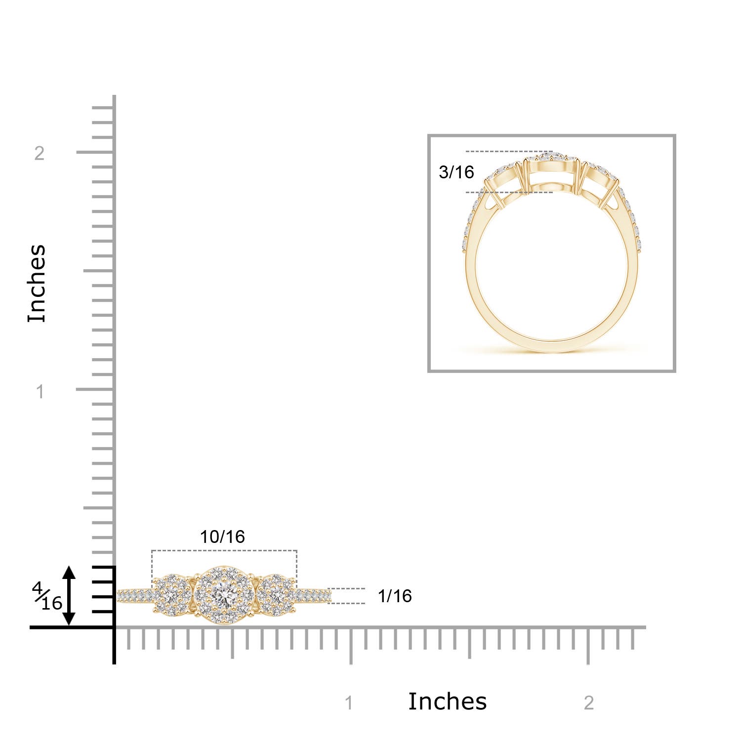 I-J, I1-I2 / 0.61 CT / 14 KT Yellow Gold