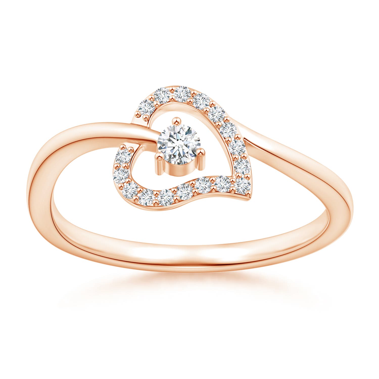 G, VS2 / 0.15 CT / 14 KT Rose Gold