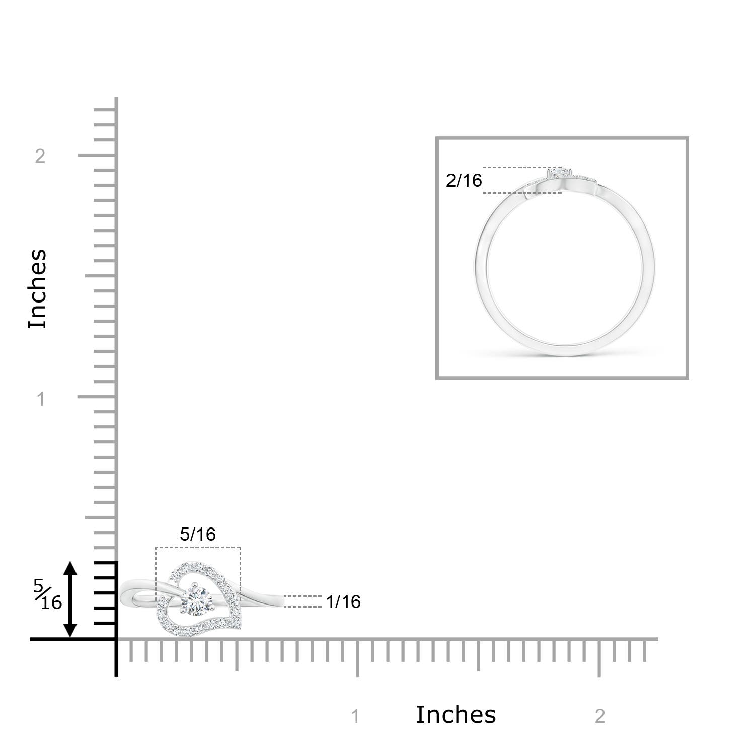 G, VS2 / 0.15 CT / 14 KT White Gold