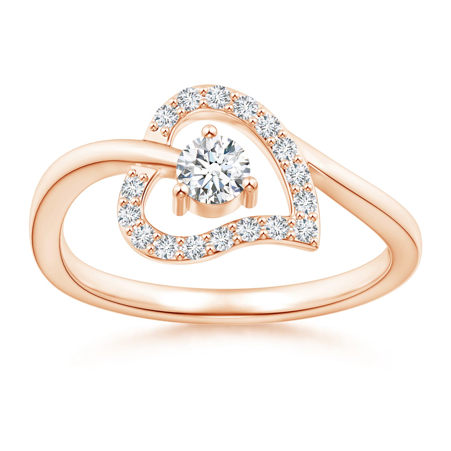 G, VS2 / 0.31 CT / 14 KT Rose Gold