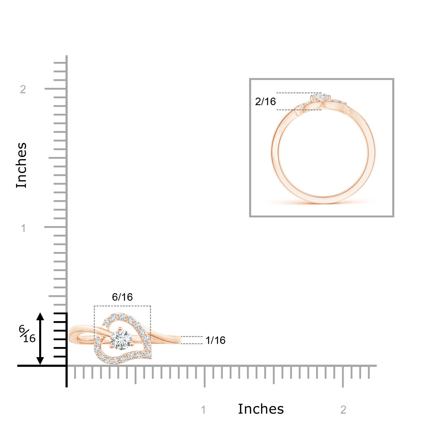 G, VS2 / 0.31 CT / 14 KT Rose Gold