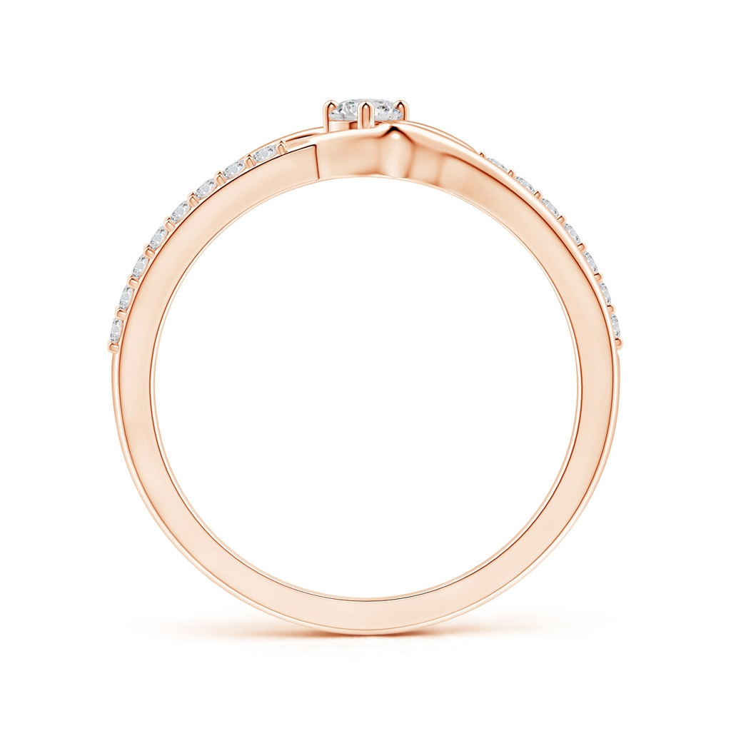 3mm HSI2 Split Shank Round Diamond Heart Engagement Ring in Rose Gold Side-1
