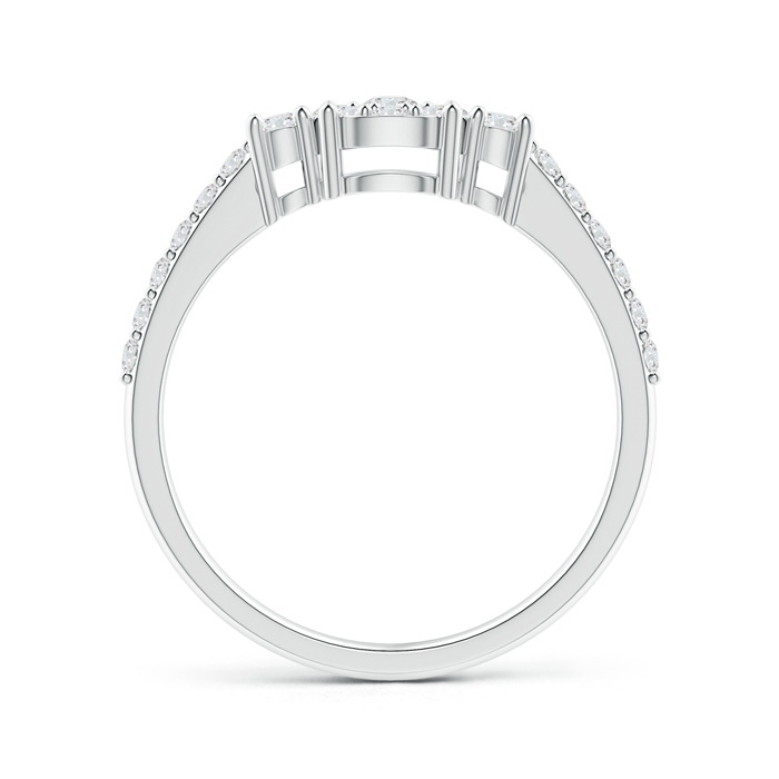 2.7mm GVS2 Cluster Round Diamond Halo Engagement Ring in Prong Set in P950 Platinum side-1