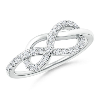 1.3mm GVS2 Round Diamond Infinity Knot Ring in Prong Setting in P950 Platinum