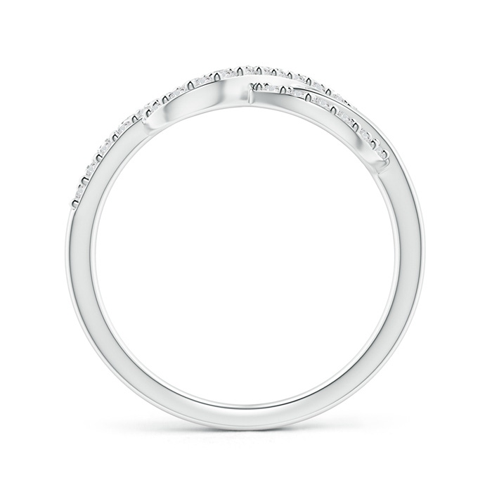 1.3mm HSI2 Round Diamond Infinity Knot Ring in Prong Setting in White Gold side-1