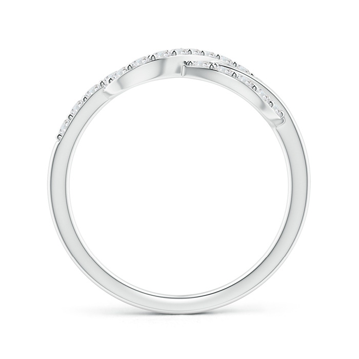 1.6mm GVS2 Round Diamond Infinity Knot Ring in Prong Setting in White Gold side-1
