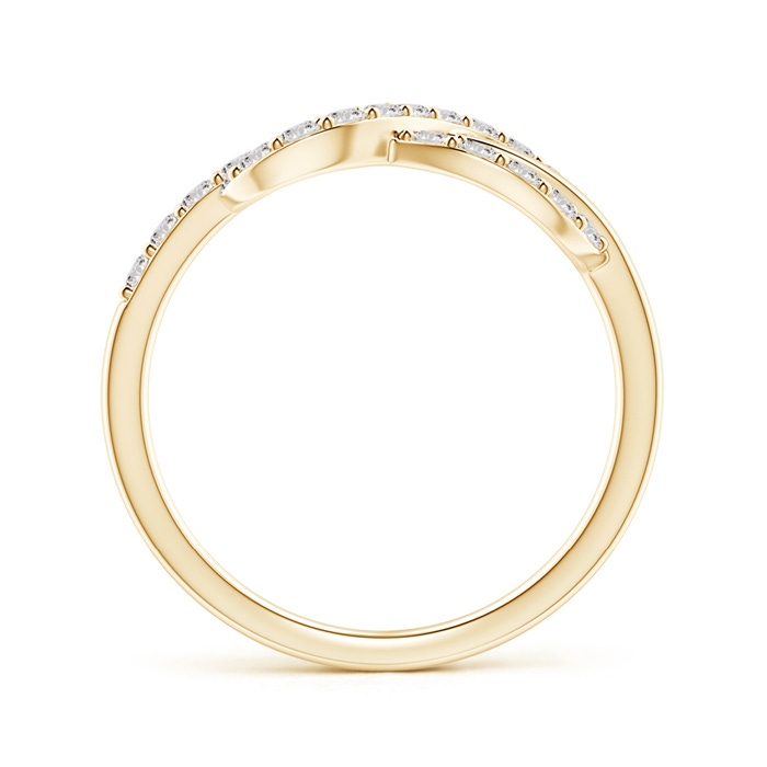 1.6mm IJI1I2 Round Diamond Infinity Knot Ring in Prong Setting in Yellow Gold side-1