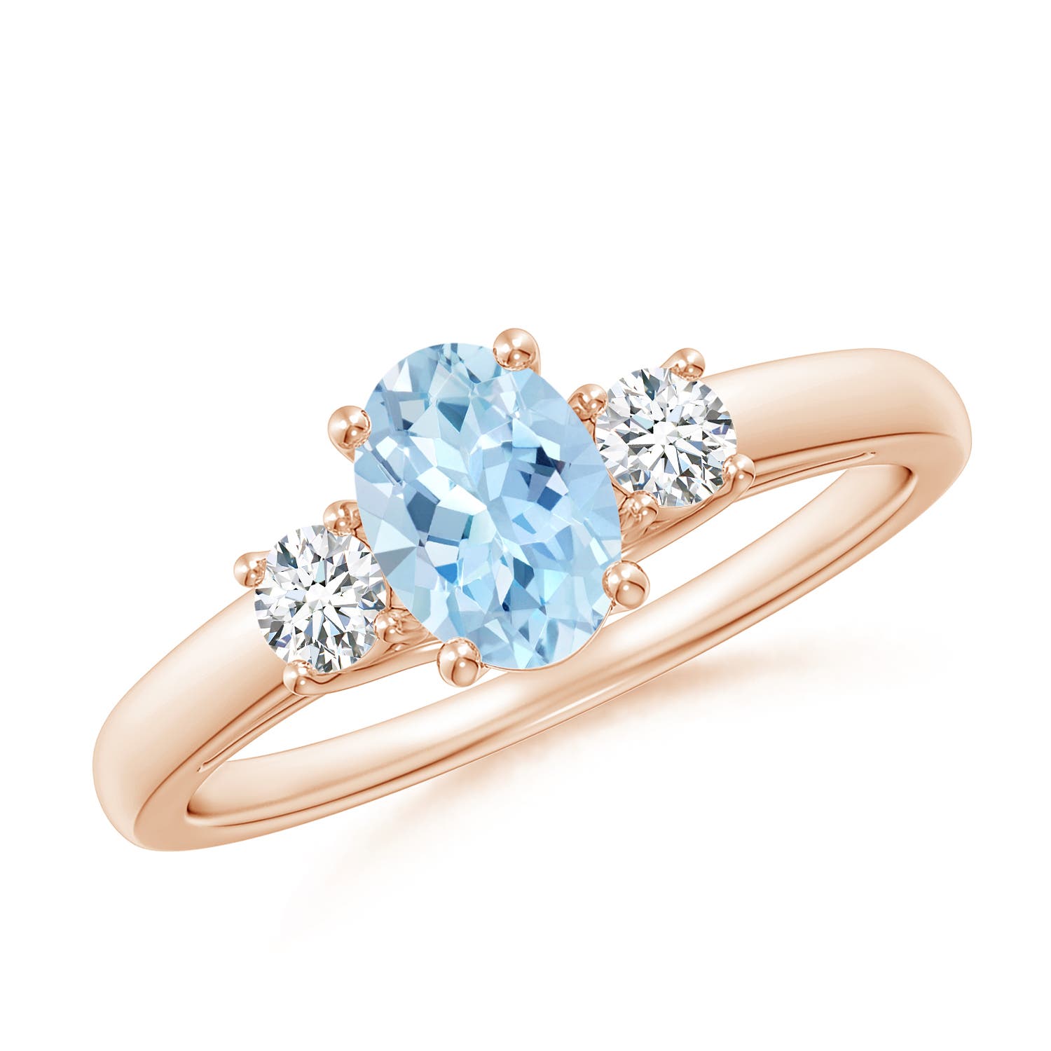 AAA - Aquamarine / 0.81 CT / 14 KT Rose Gold