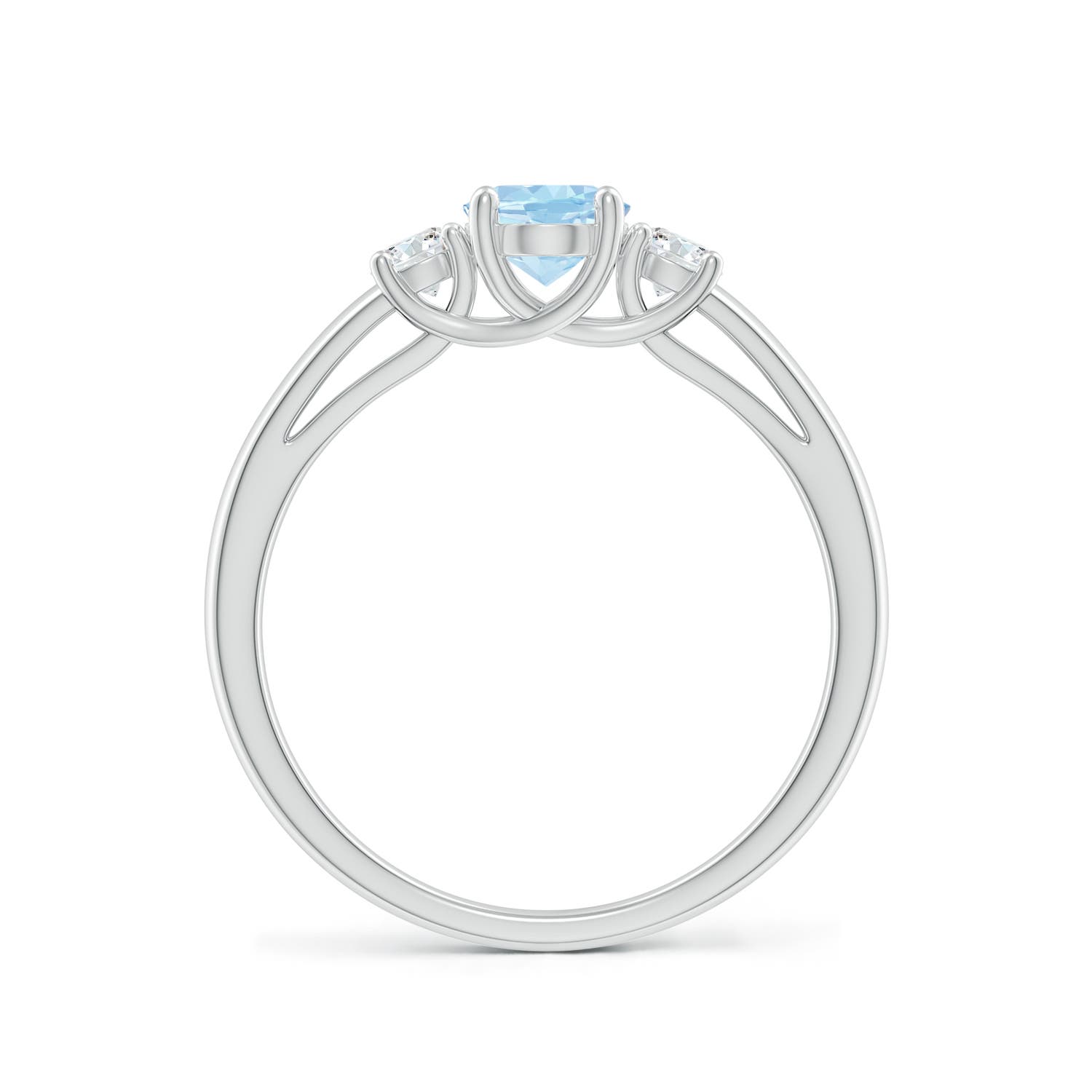 AAA - Aquamarine / 0.81 CT / 14 KT White Gold