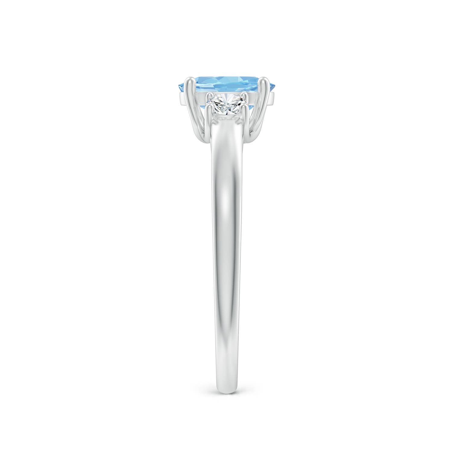 AAAA - Aquamarine / 0.81 CT / 14 KT White Gold