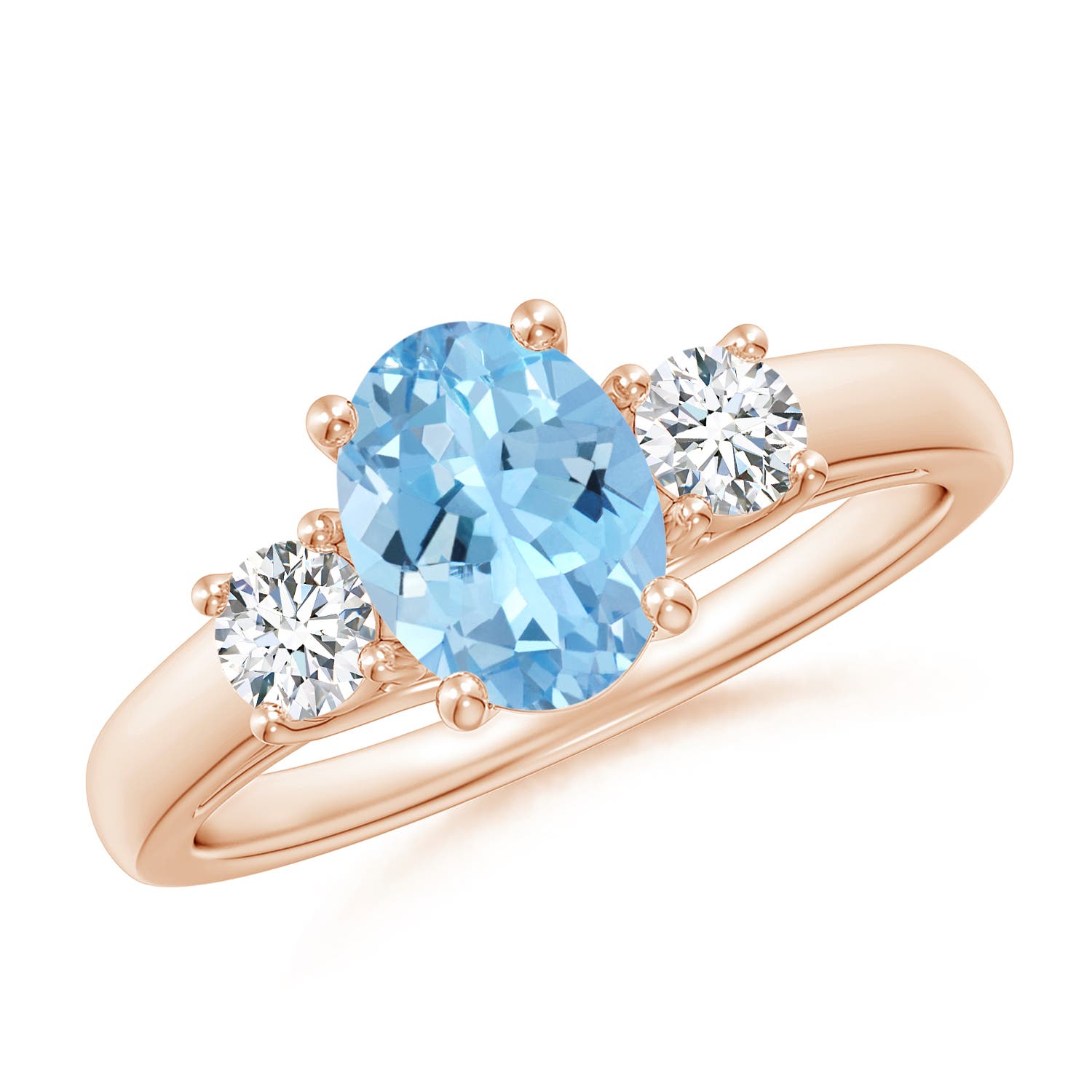 AAAA - Aquamarine / 1.32 CT / 14 KT Rose Gold