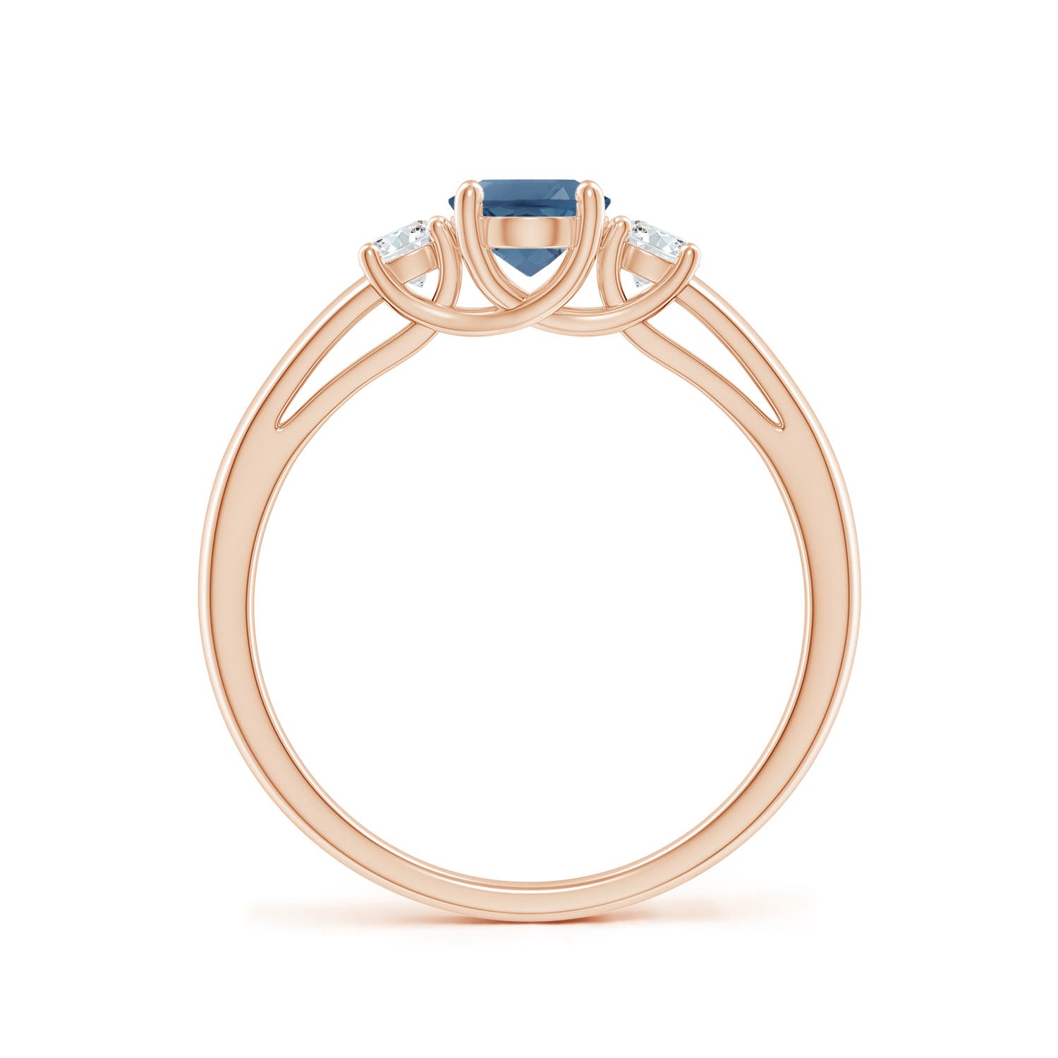 A - London Blue Topaz / 1.16 CT / 14 KT Rose Gold