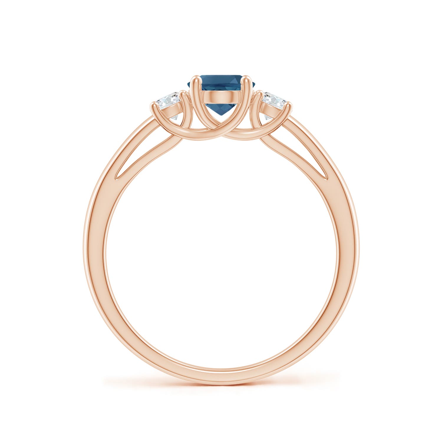 AA - London Blue Topaz / 1.16 CT / 14 KT Rose Gold