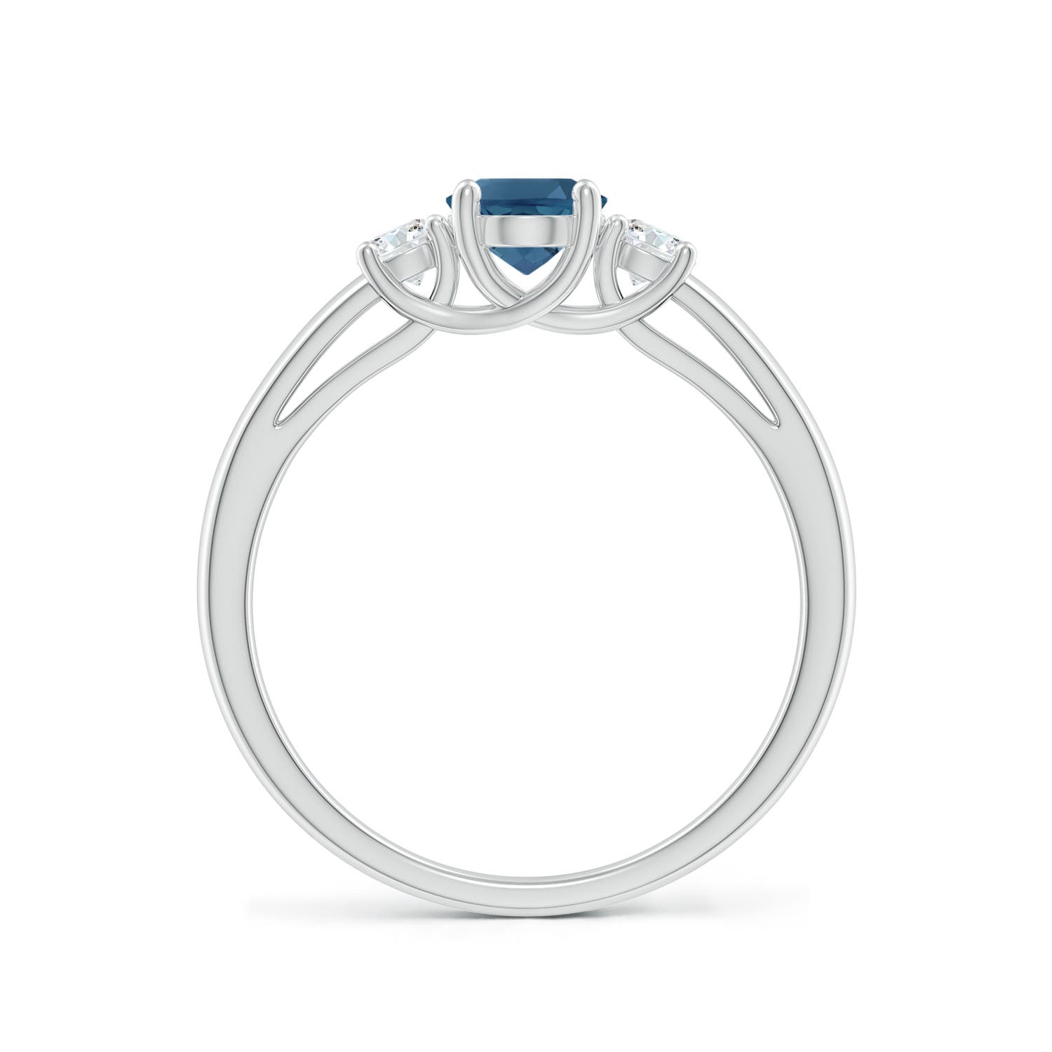 AA - London Blue Topaz / 1.16 CT / 14 KT White Gold