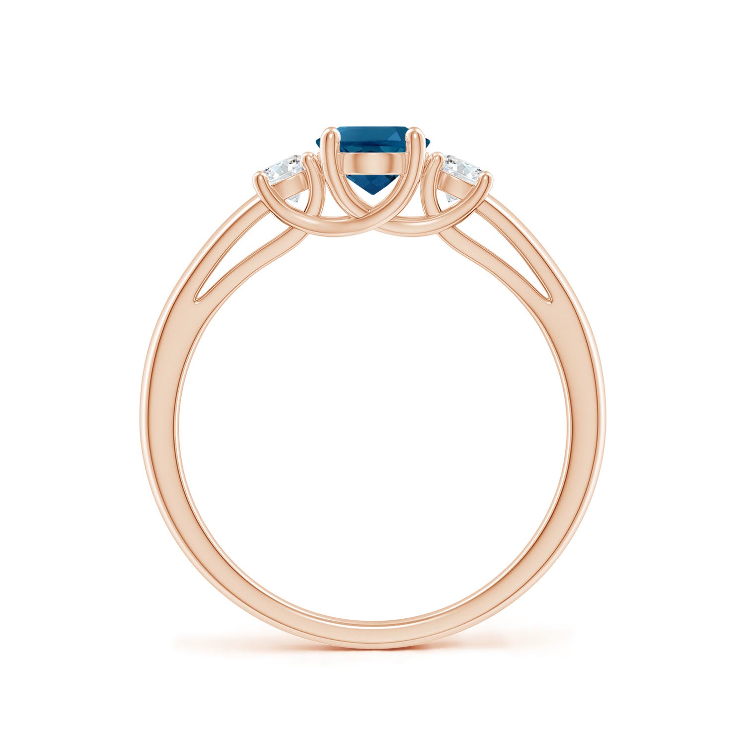 AAAA - London Blue Topaz / 1.16 CT / 14 KT Rose Gold