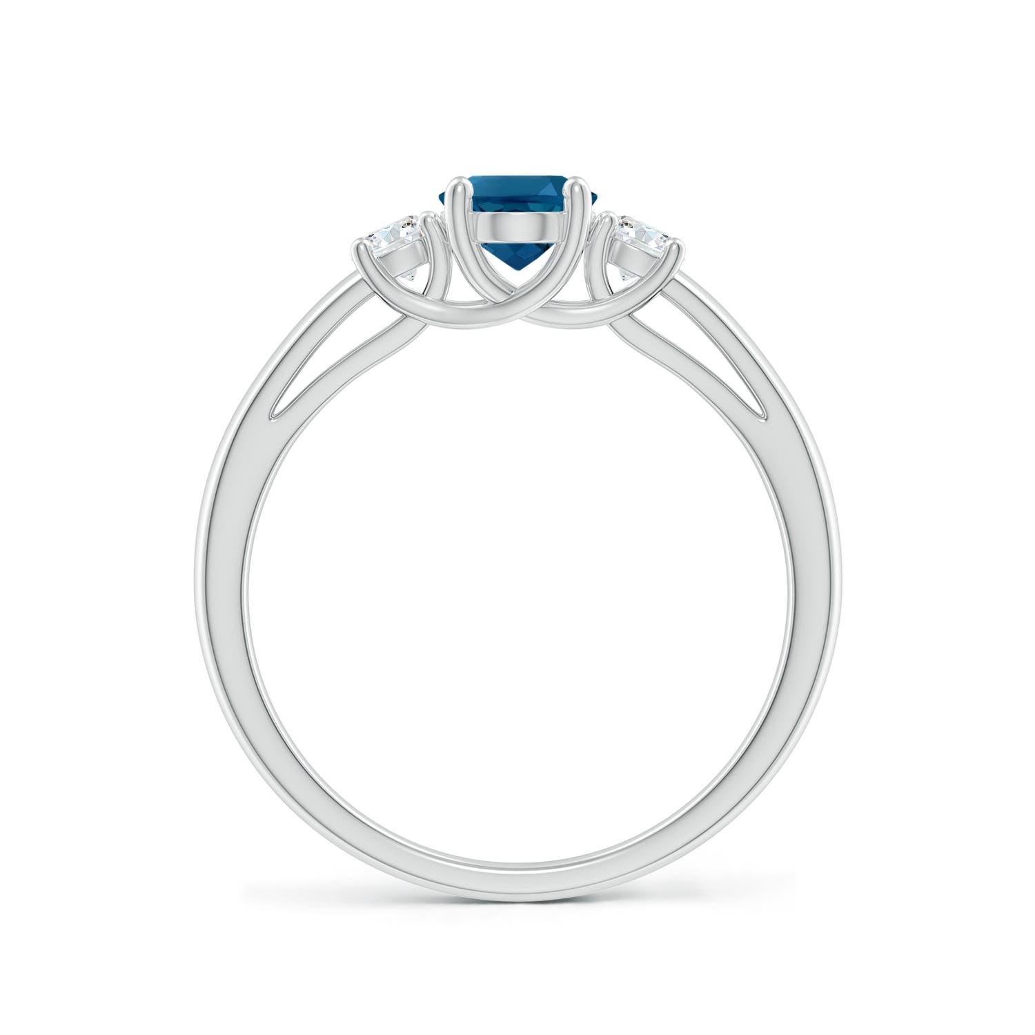 AAAA - London Blue Topaz / 1.16 CT / 14 KT White Gold