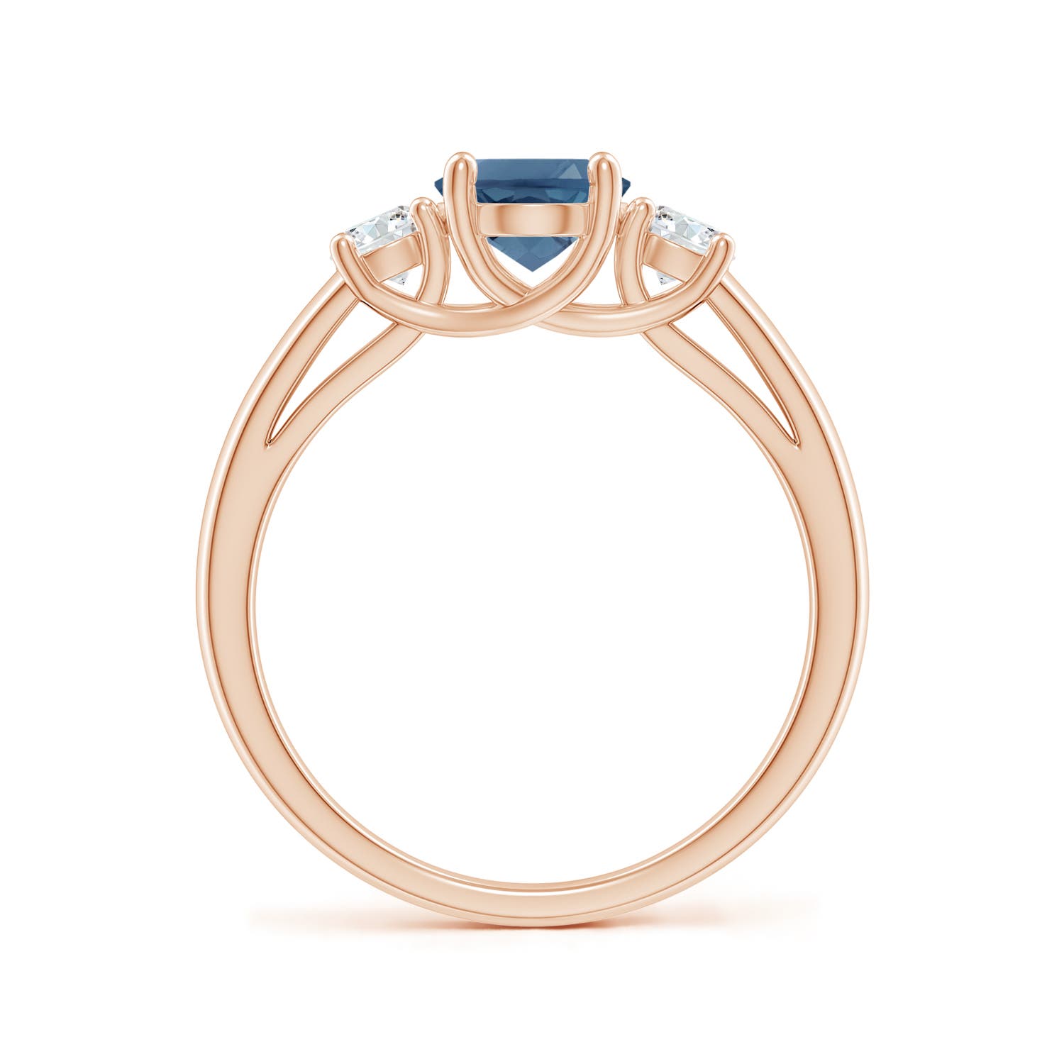 A - London Blue Topaz / 1.82 CT / 14 KT Rose Gold