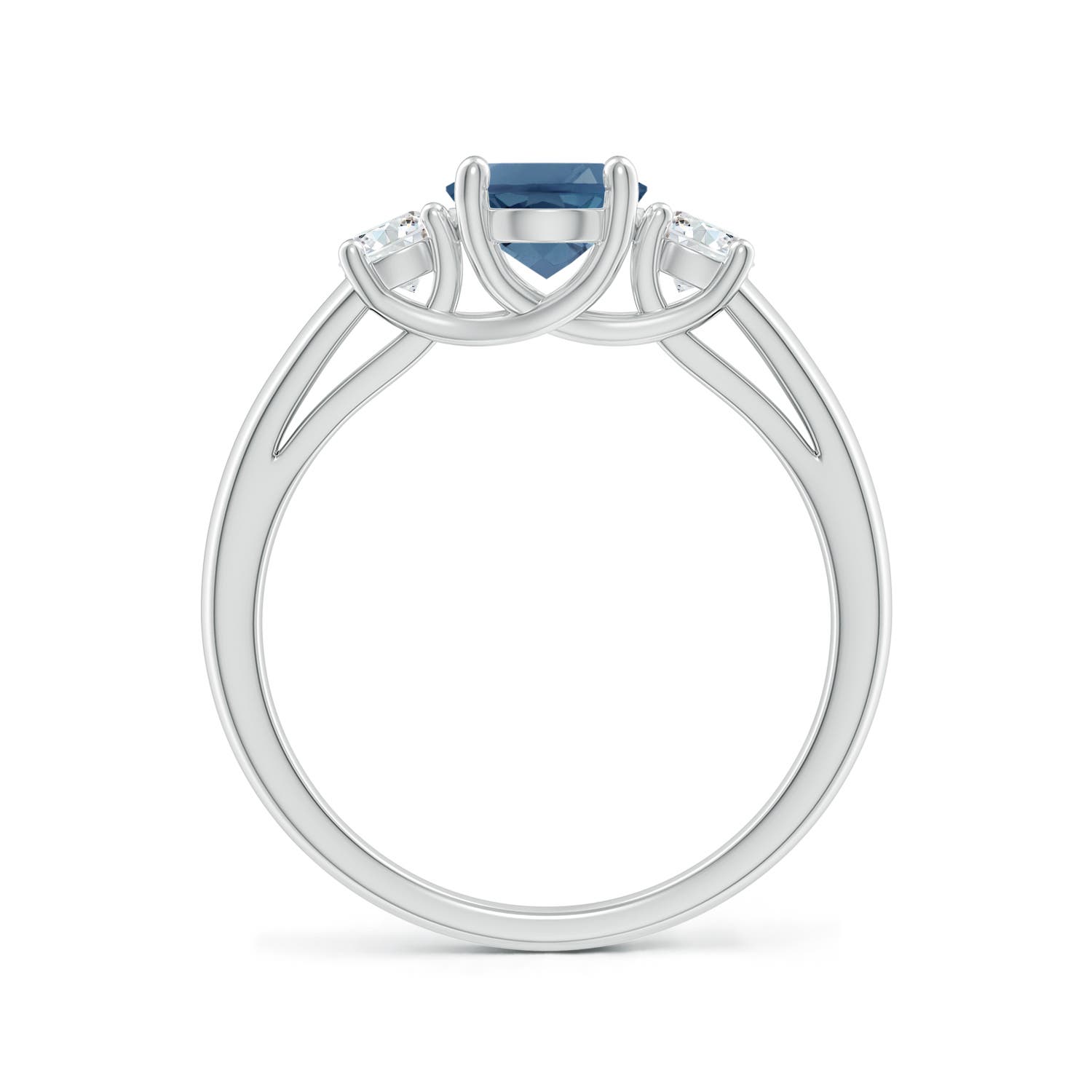 A - London Blue Topaz / 1.82 CT / 14 KT White Gold