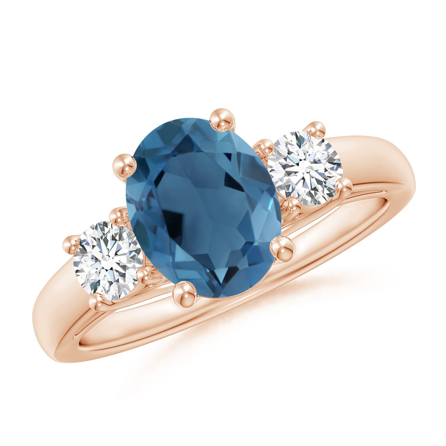 A - London Blue Topaz / 2.65 CT / 14 KT Rose Gold