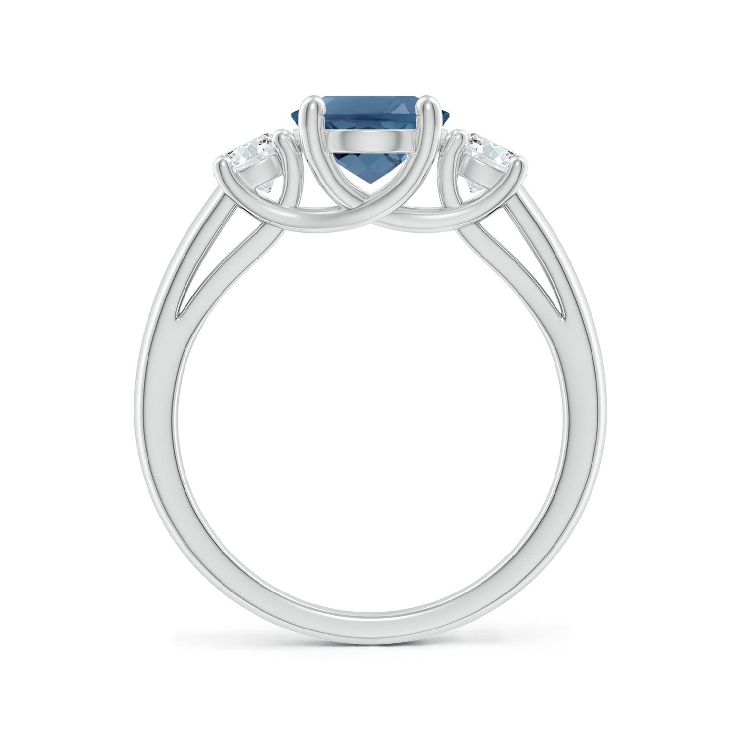 A - London Blue Topaz / 2.65 CT / 14 KT White Gold