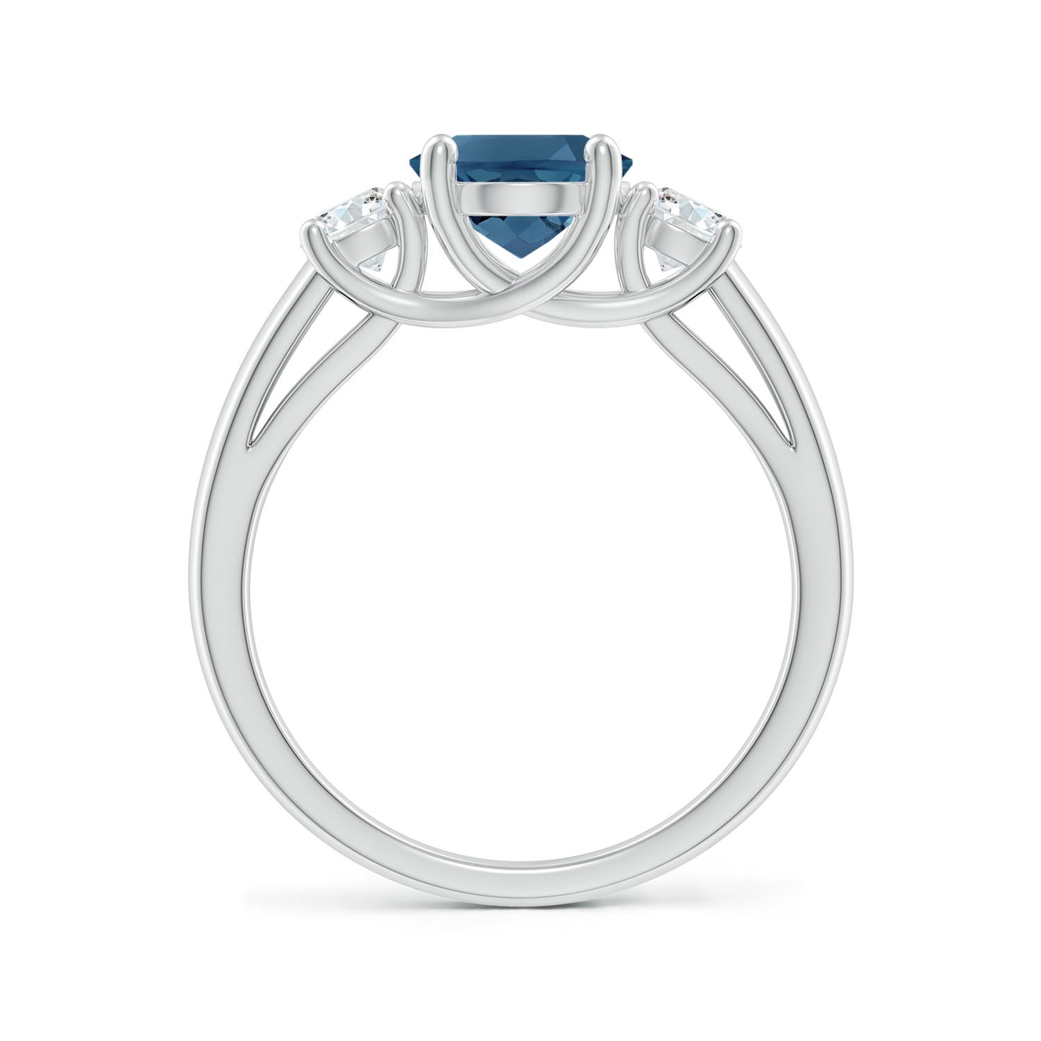 AA - London Blue Topaz / 2.65 CT / 14 KT White Gold