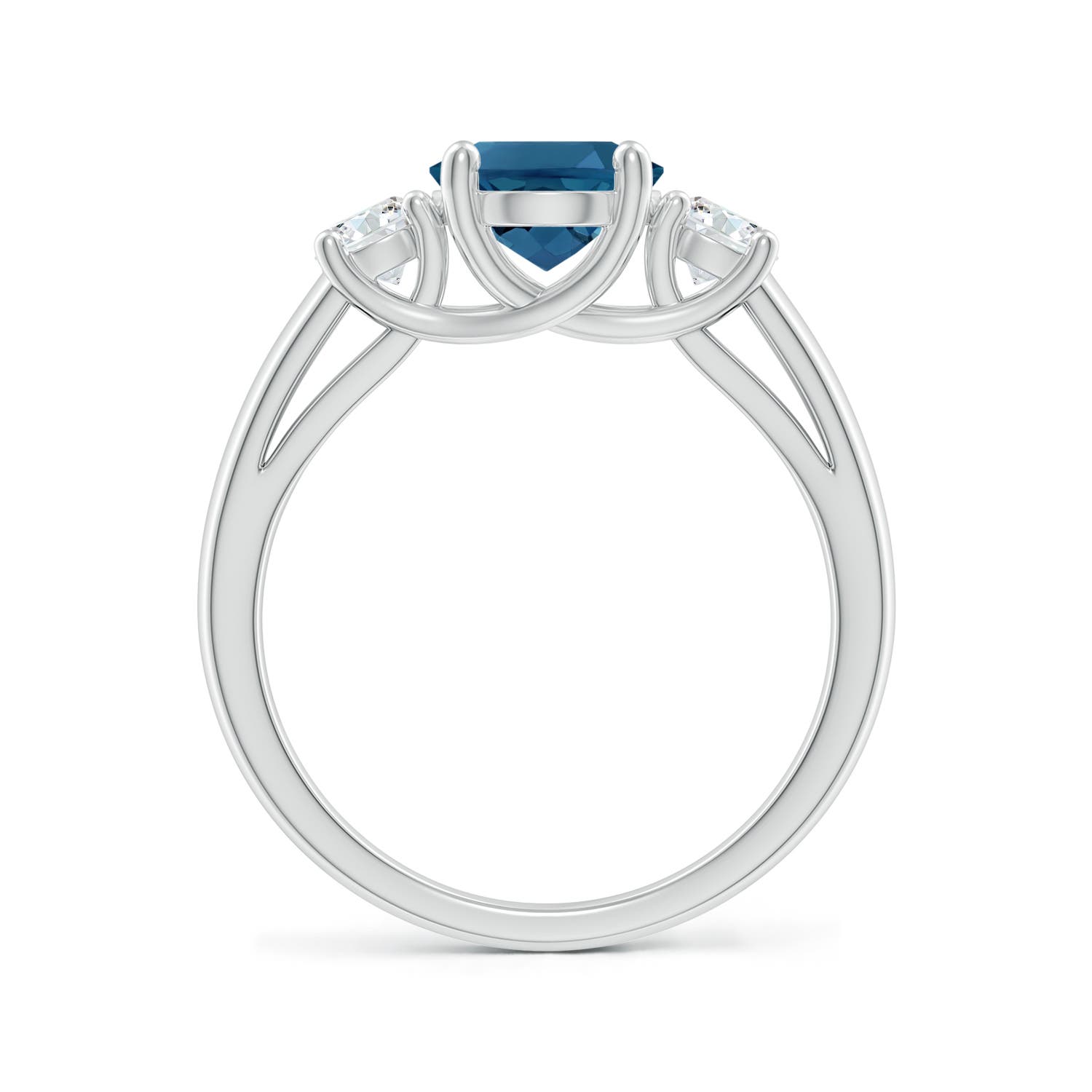 AAA - London Blue Topaz / 2.65 CT / 14 KT White Gold