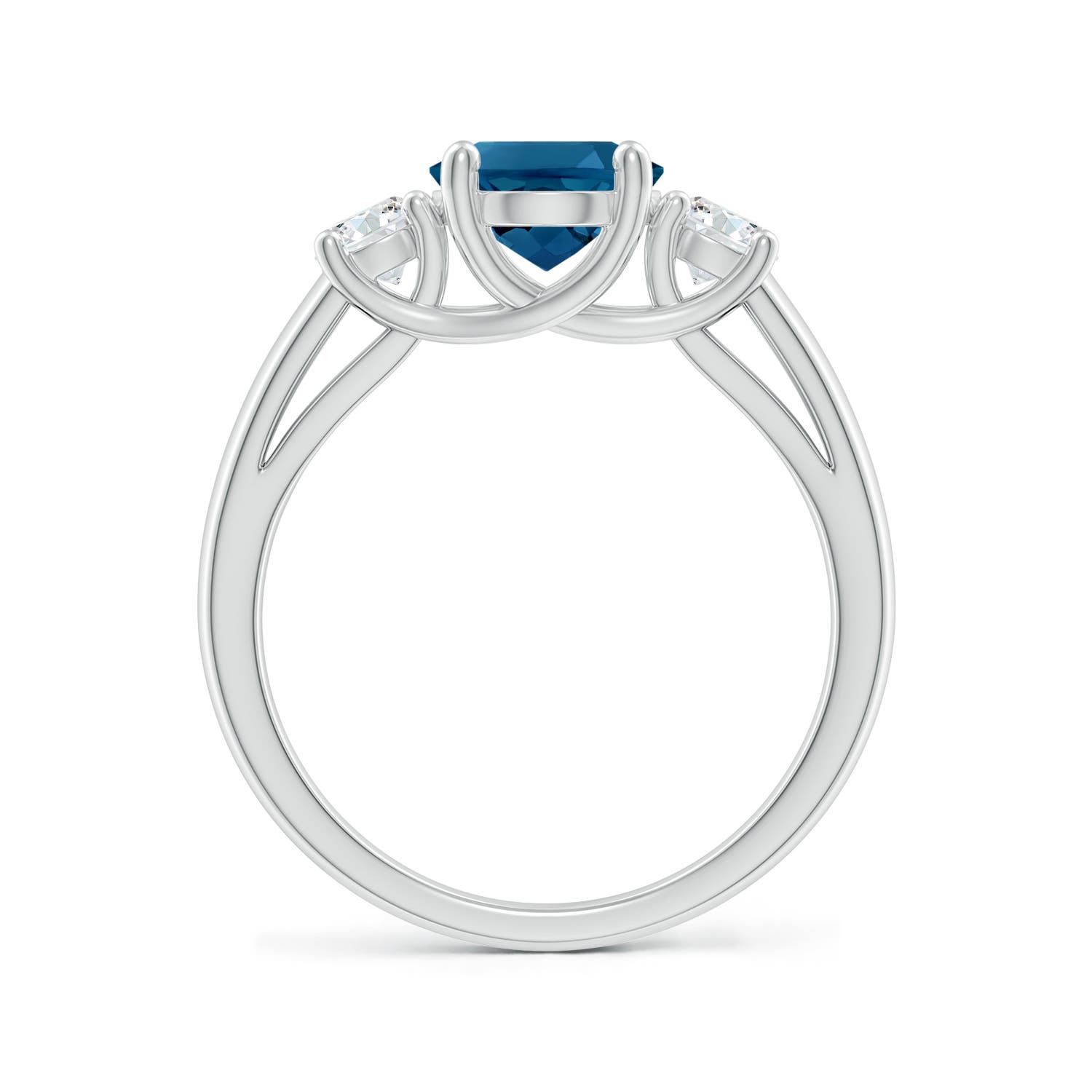 AAAA - London Blue Topaz / 2.65 CT / 14 KT White Gold