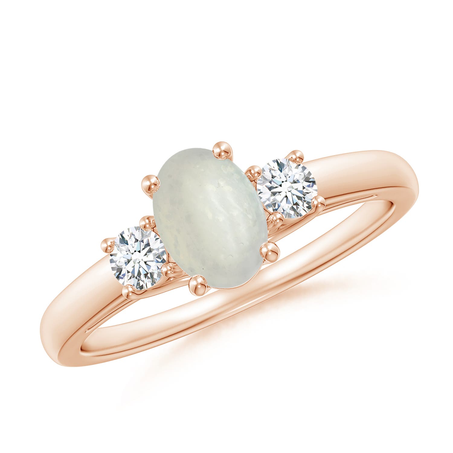 A - Moonstone / 0.89 CT / 14 KT Rose Gold