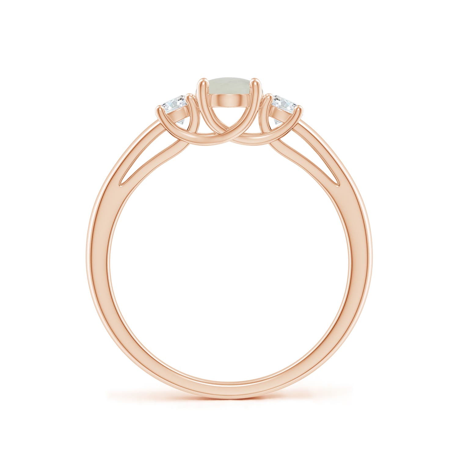 A - Moonstone / 0.89 CT / 14 KT Rose Gold