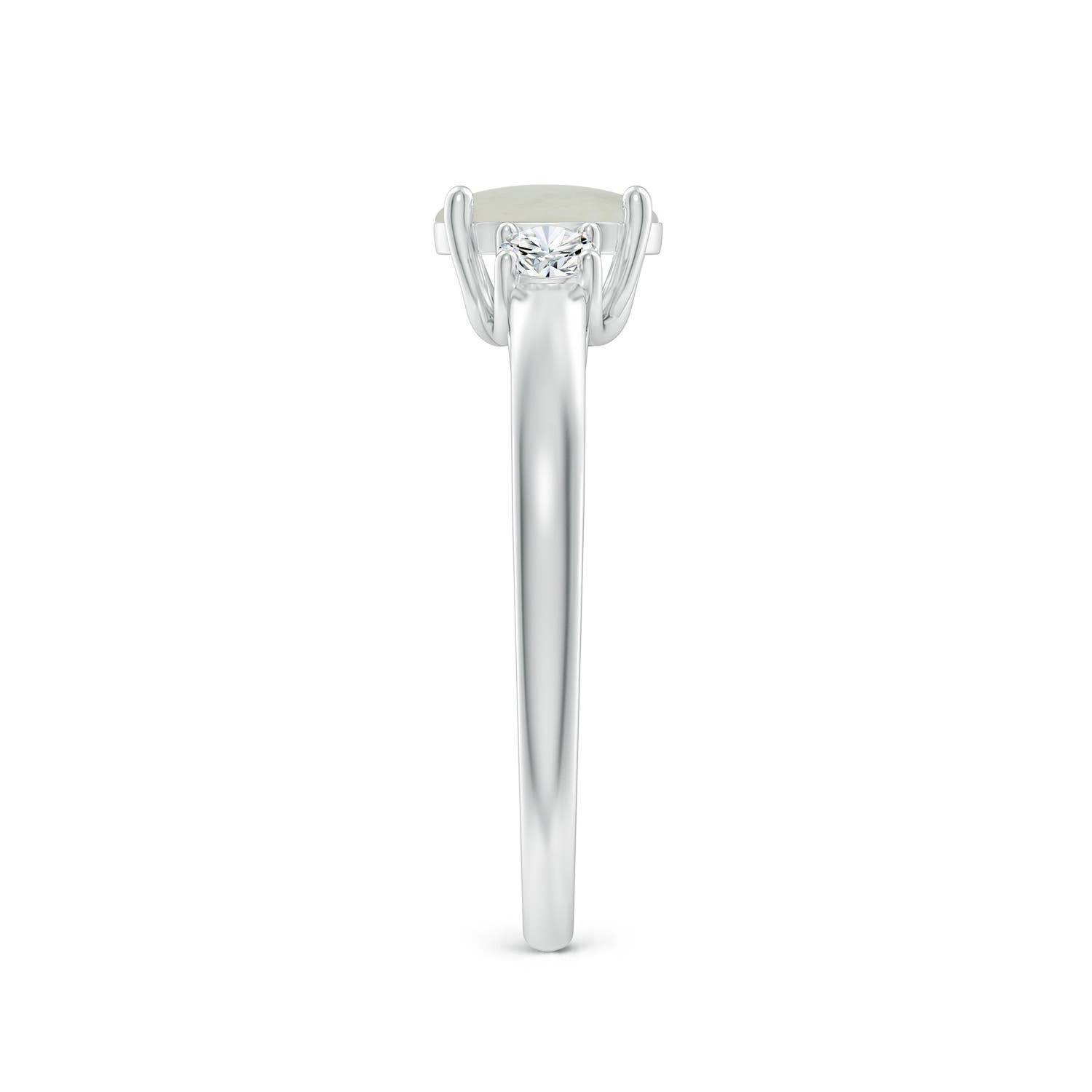 A - Moonstone / 0.89 CT / 14 KT White Gold