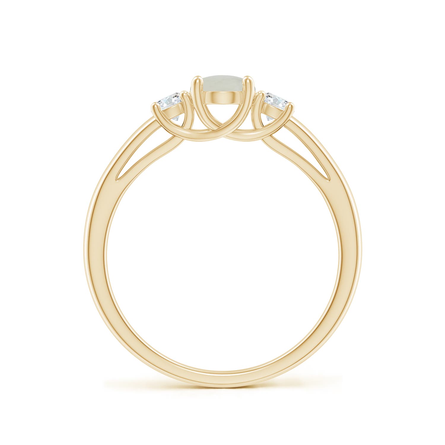 A - Moonstone / 0.89 CT / 14 KT Yellow Gold