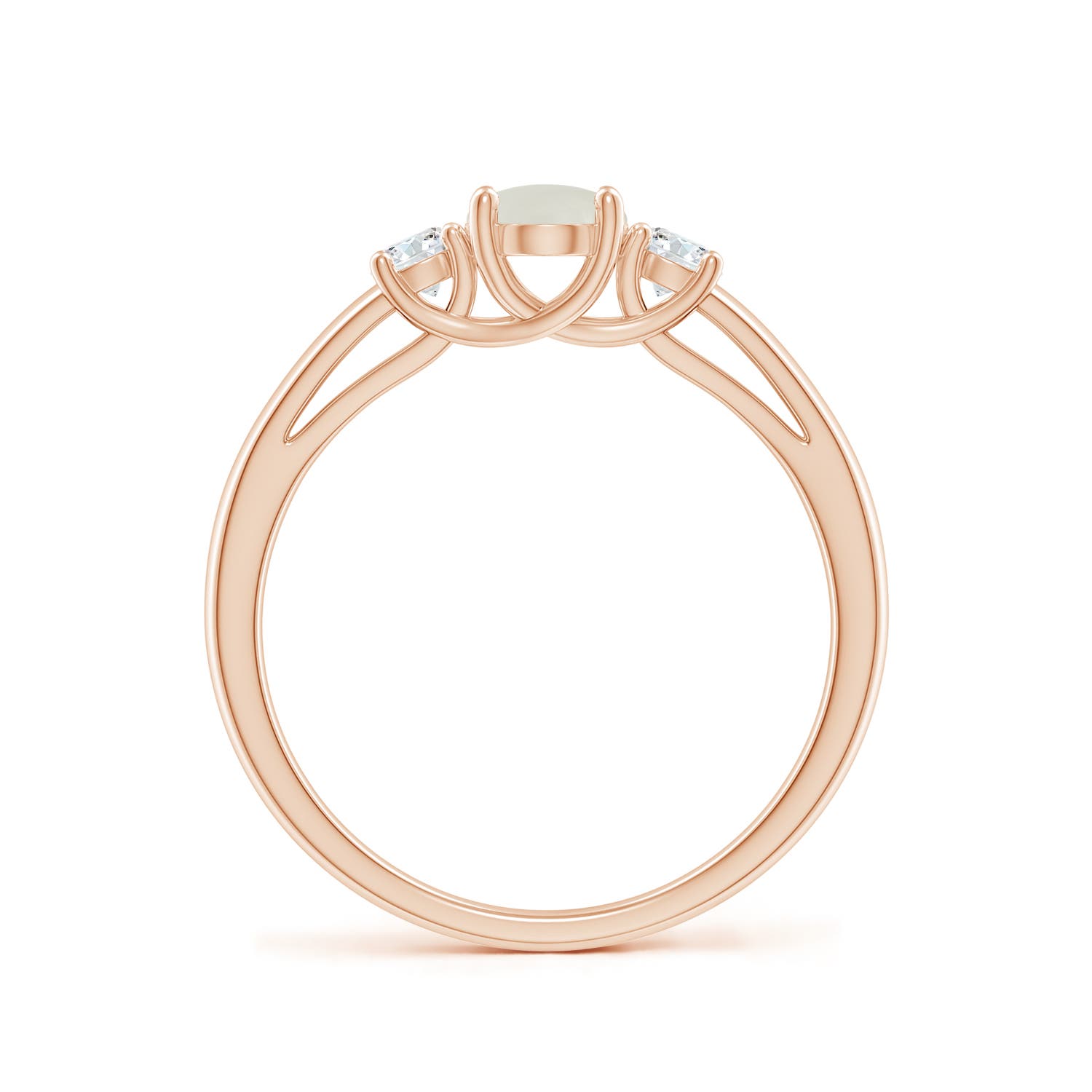 AAAA - Moonstone / 0.89 CT / 14 KT Rose Gold